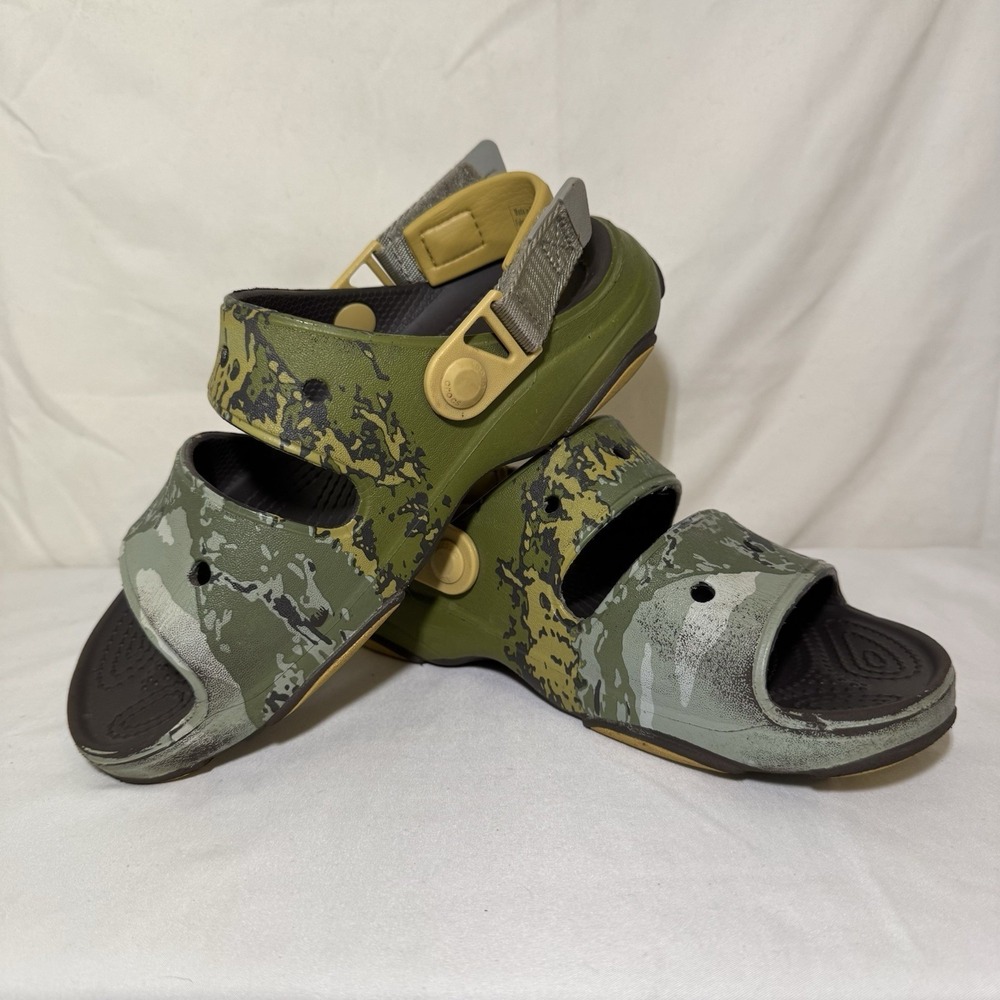 Crocs All Terrain‎ Sandals Camouflage Mens Size 4 Womens Size 6